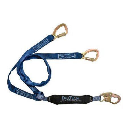 Falltech FallTech WrapTech 6' Shock Absorbing Lanyard, with 1 Snap Hook and 2 Carabiners 8241Y